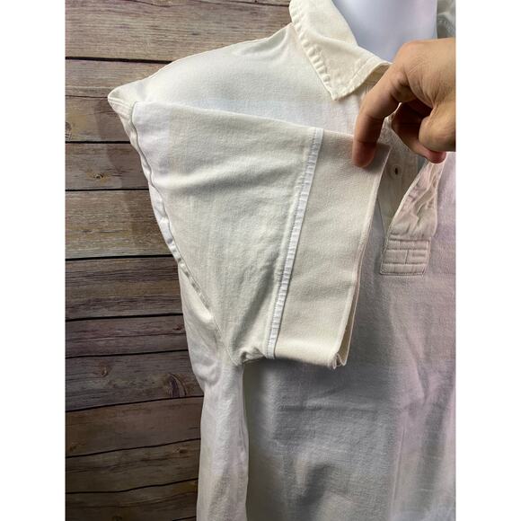 Tommy Hilfiger White and beige Short Sleeve Polo Shirt Size Large - Picture 10 of 12